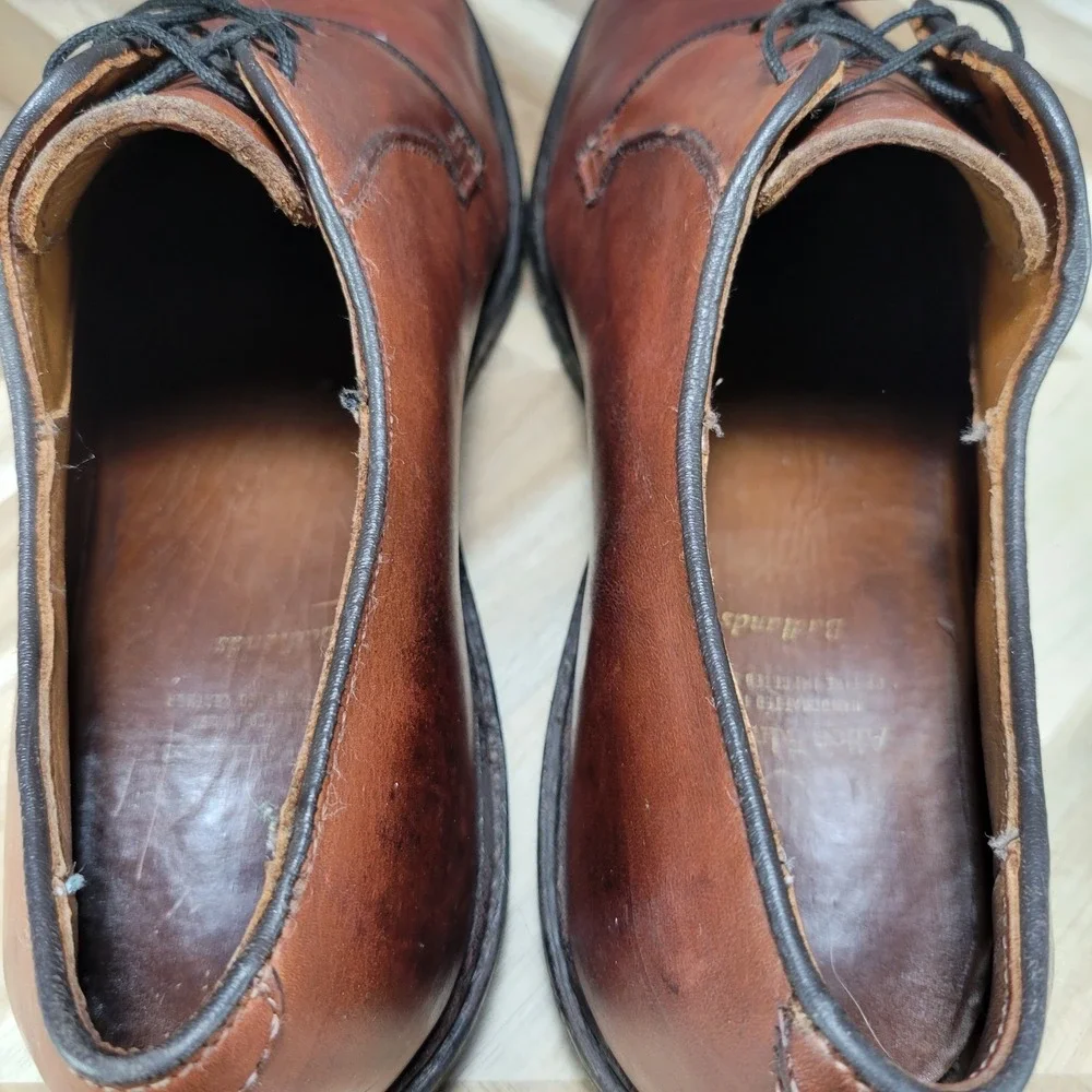 Allen Edmonds Badlands Mens 10 D Dress Shoes Oxfords Brown Leather